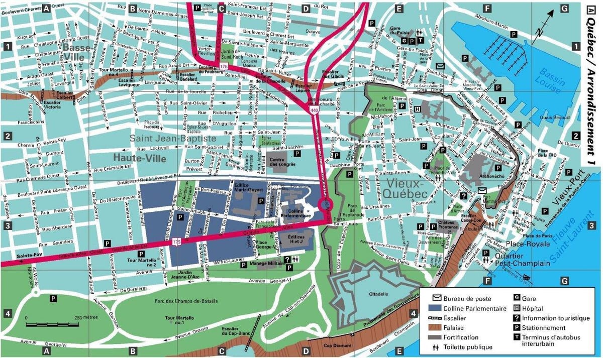 ქალაქის რუკა Quebec City