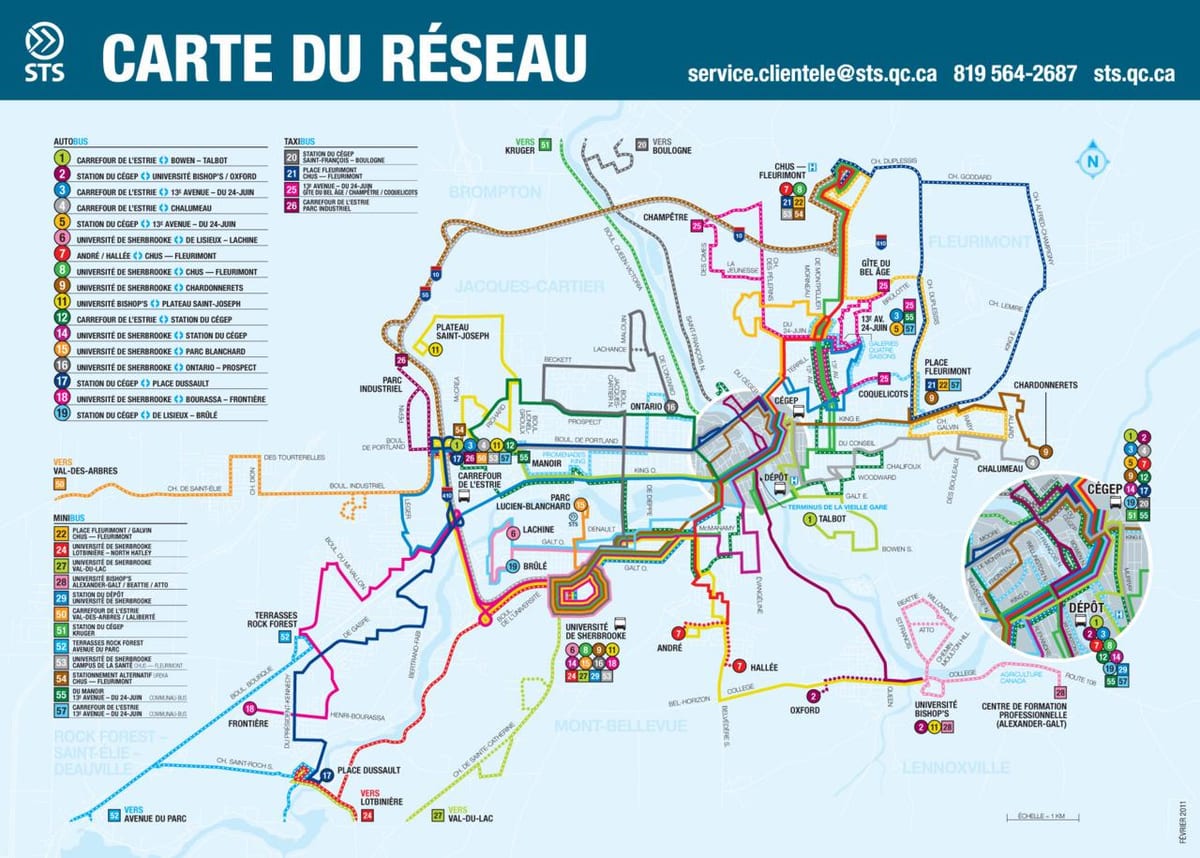 რუკა Quebec ავტობუსი