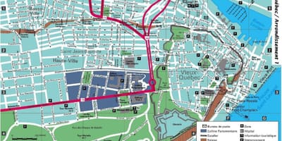 რუკა ქუჩა ძველი Quebec City