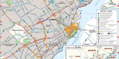 რუკა Quebec City ფართი