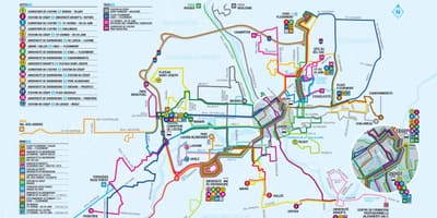 Quebec City bus მარშრუტების რუკა